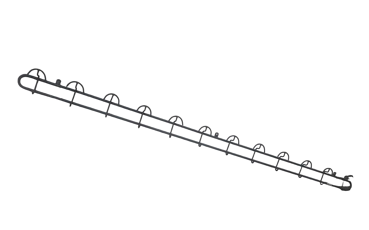 Appendiabiti in ferro verniciato grigio, anni '50 11