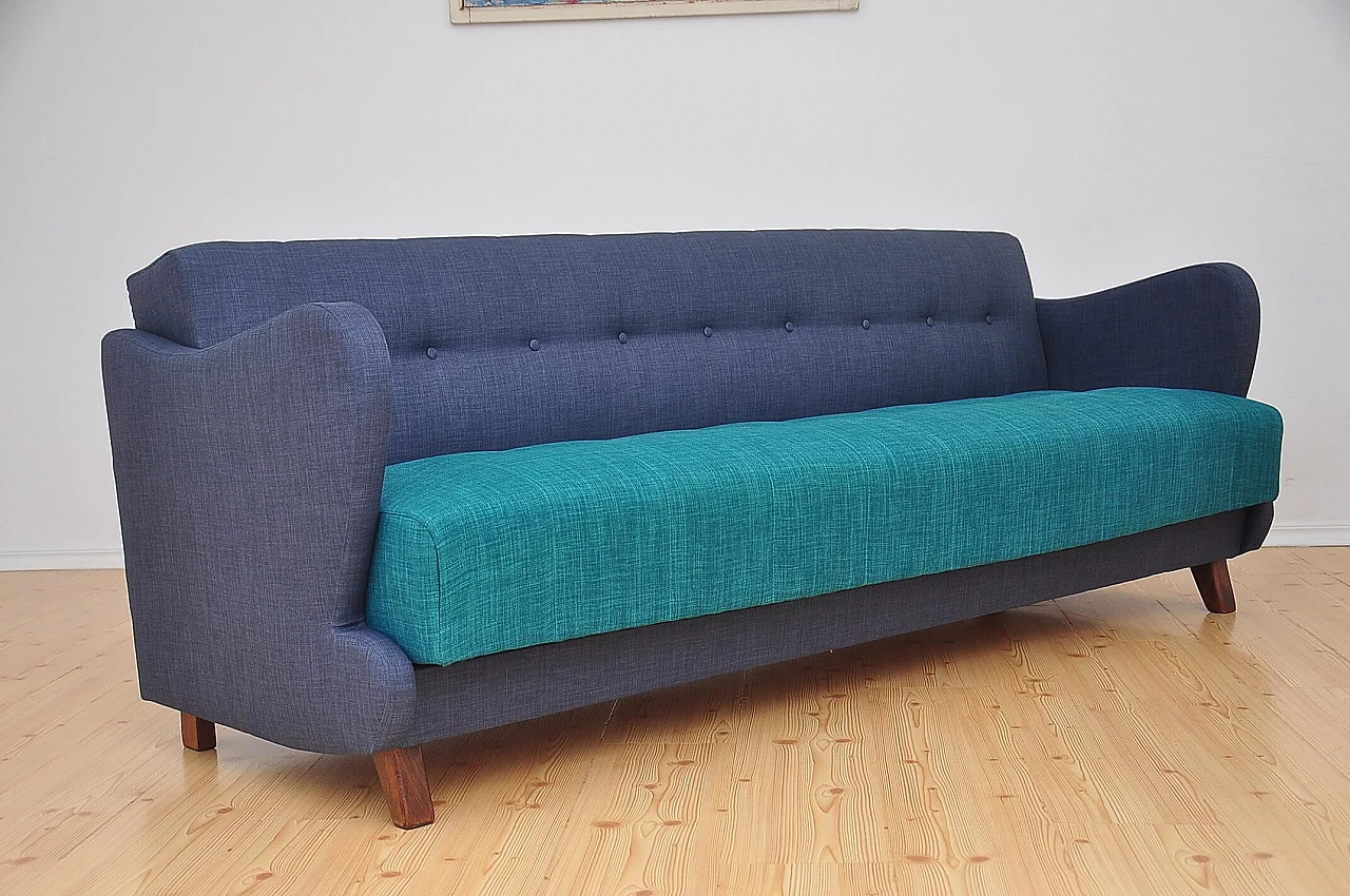 Sofa bed with beechwood legs, 1960s 1