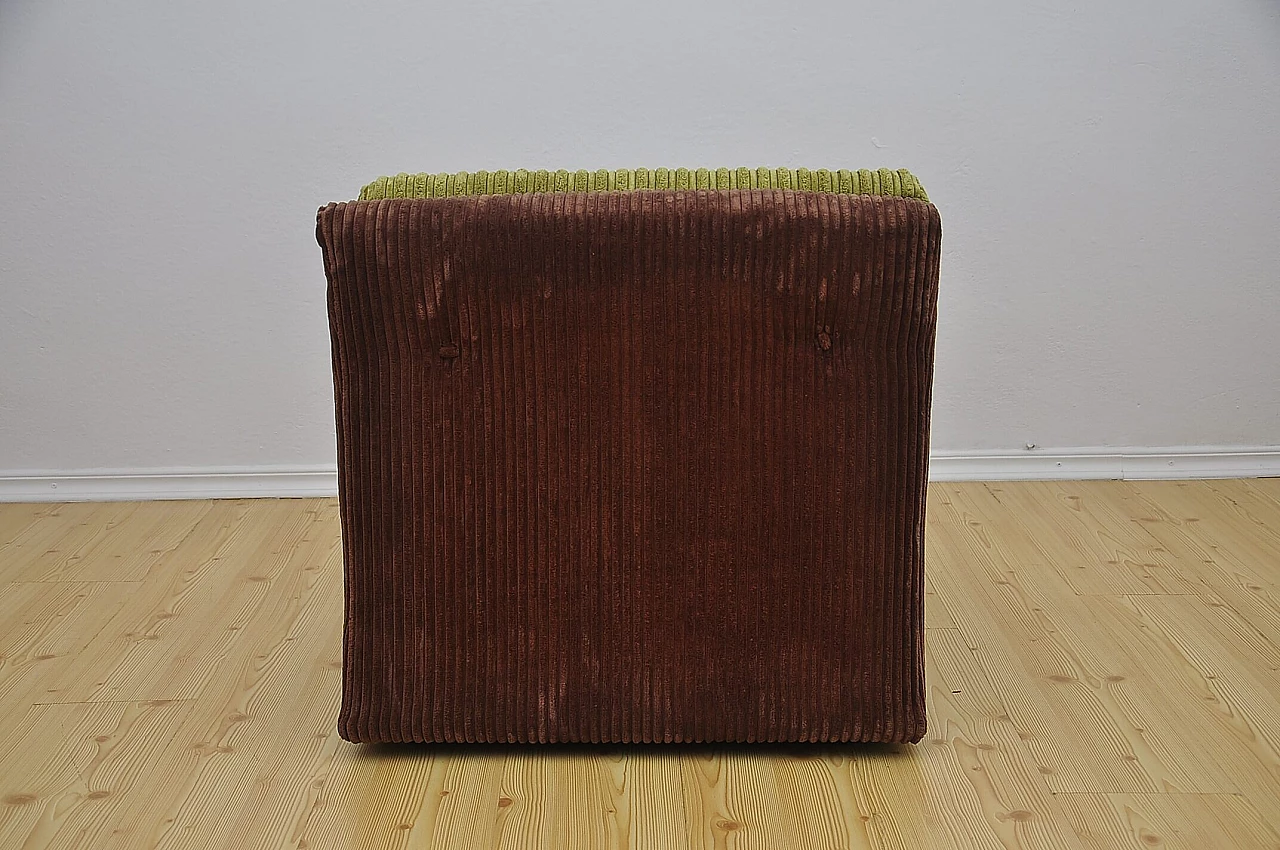 Modular corduroy sofa and pouf by Dux, 1970s 11