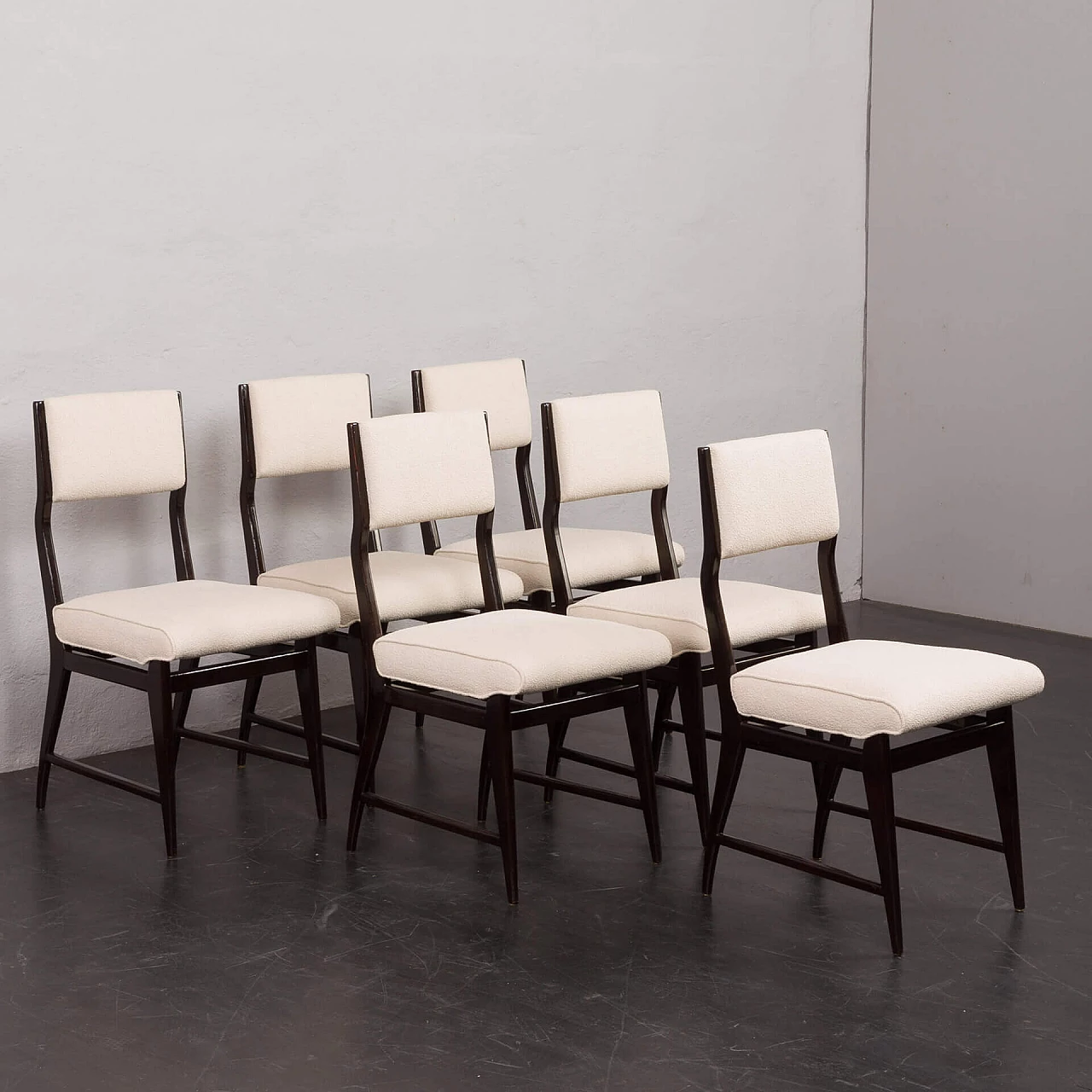 6 Mid Century Modern dining chairs, 1960s 2