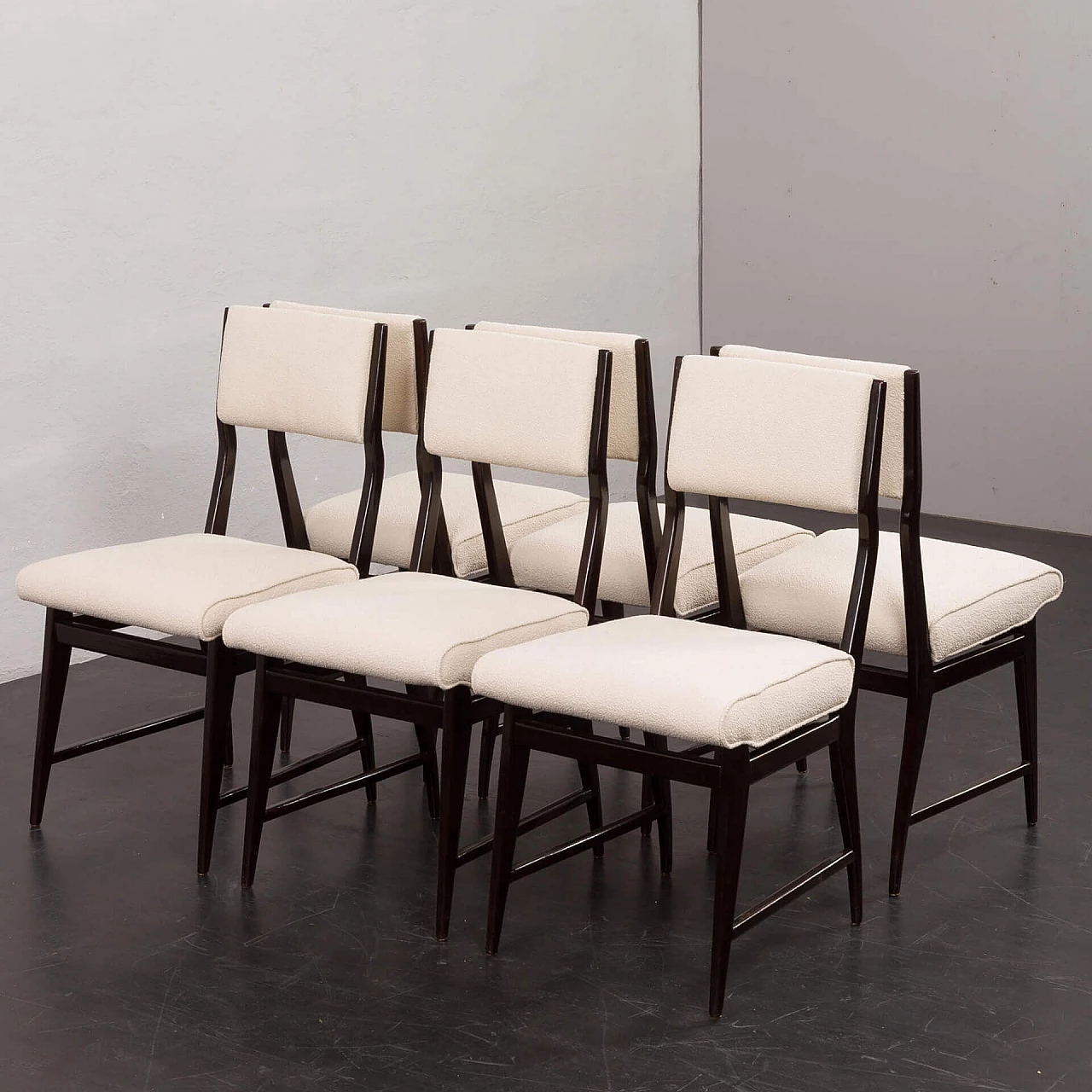 6 Mid Century Modern dining chairs, 1960s 5