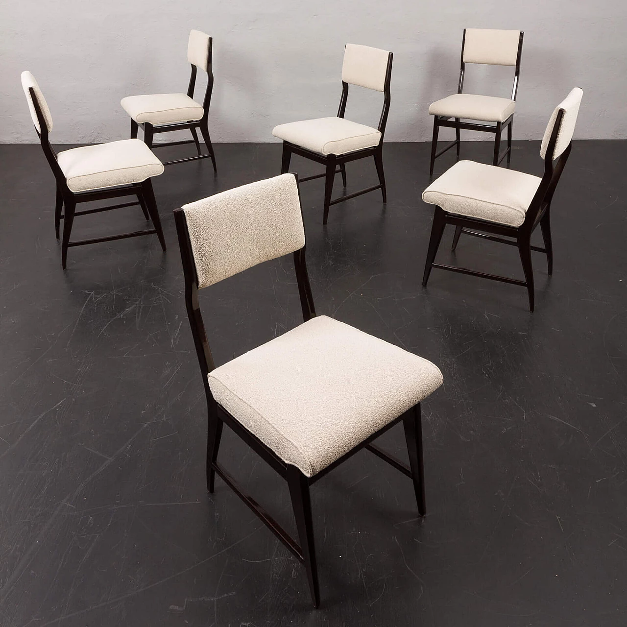 6 Mid Century Modern dining chairs, 1960s 12