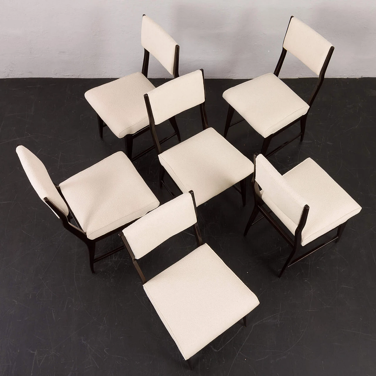 6 Mid Century Modern dining chairs, 1960s 13