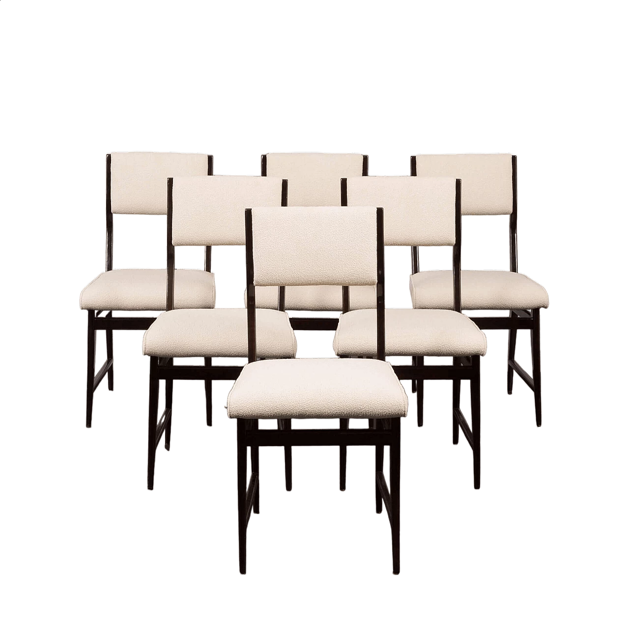 6 Mid Century Modern dining chairs, 1960s 22