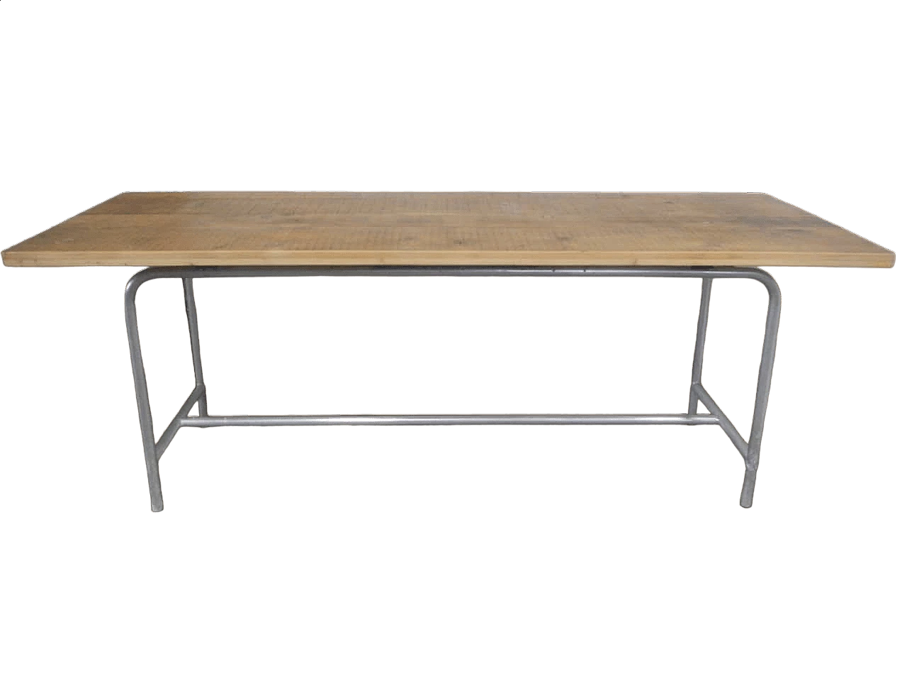 Spruce and aluminum table, 1960s 11