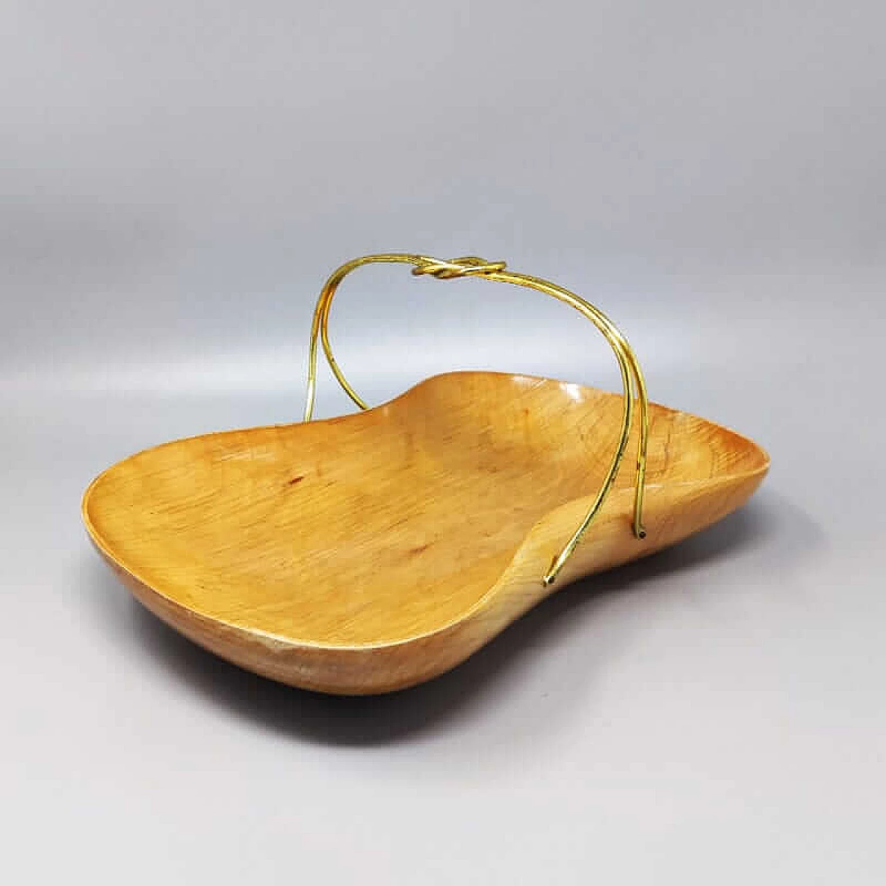 Bamboo and gilded metal tray by Aldo Tura for Macabo, 1960s 2