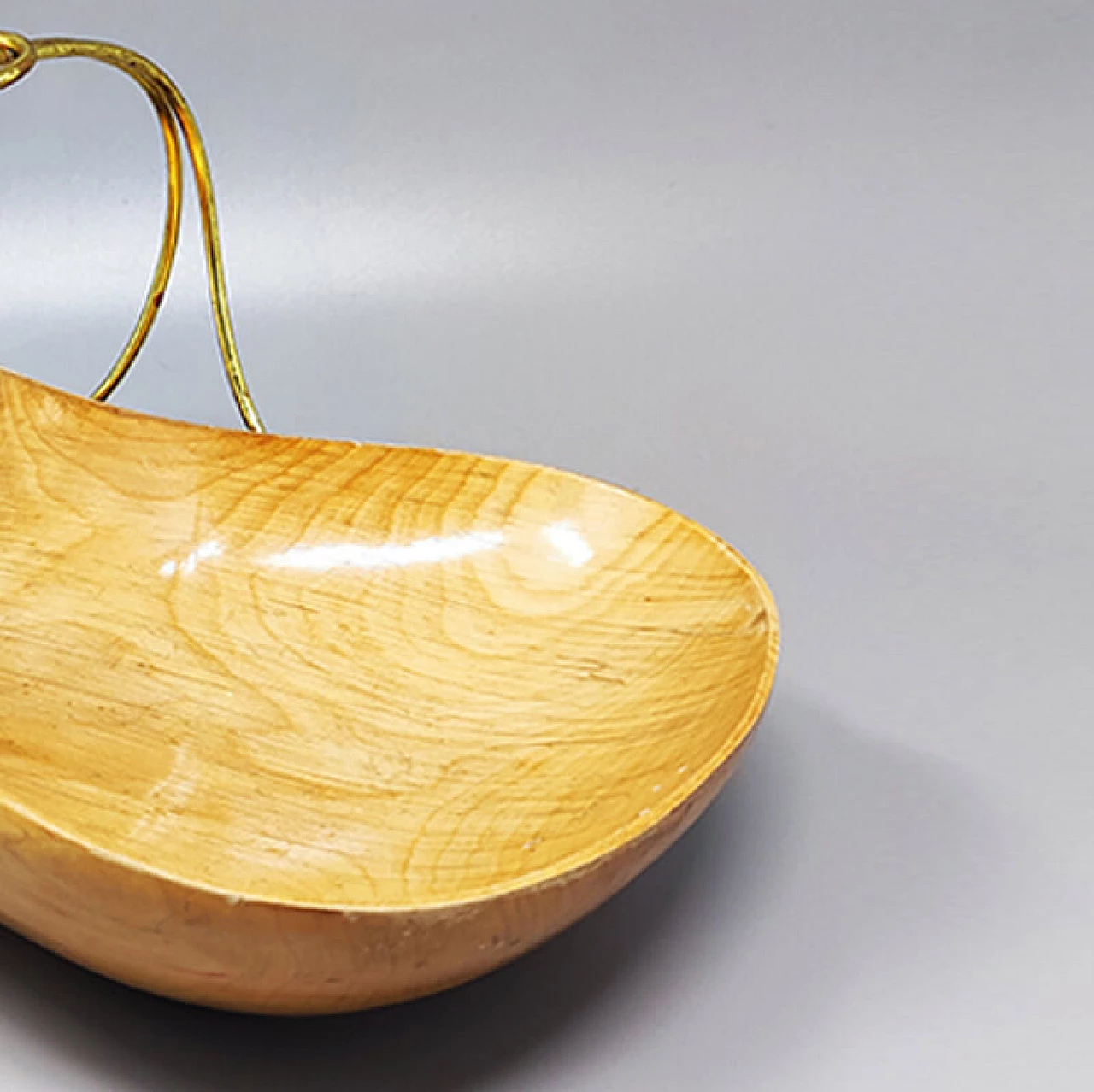 Bamboo and gilded metal tray by Aldo Tura for Macabo, 1960s 7