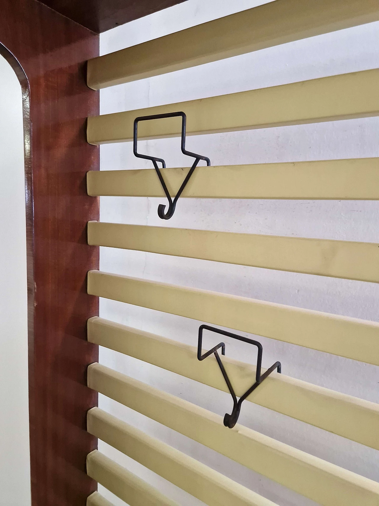 Mahogany hall cabinet with coat rack, 1950s 5