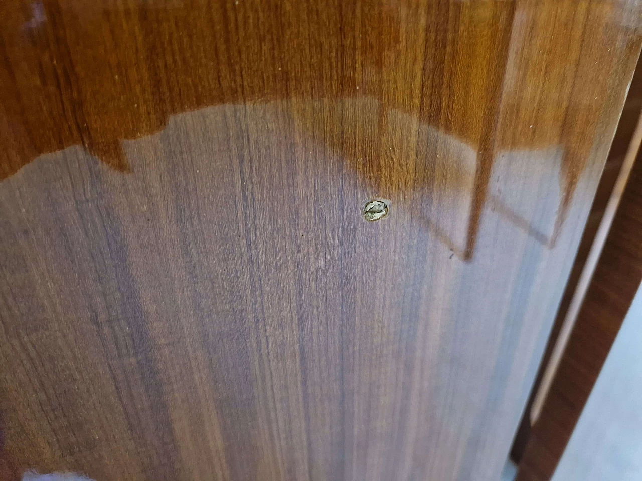 Mahogany hall cabinet with coat rack, 1950s 6