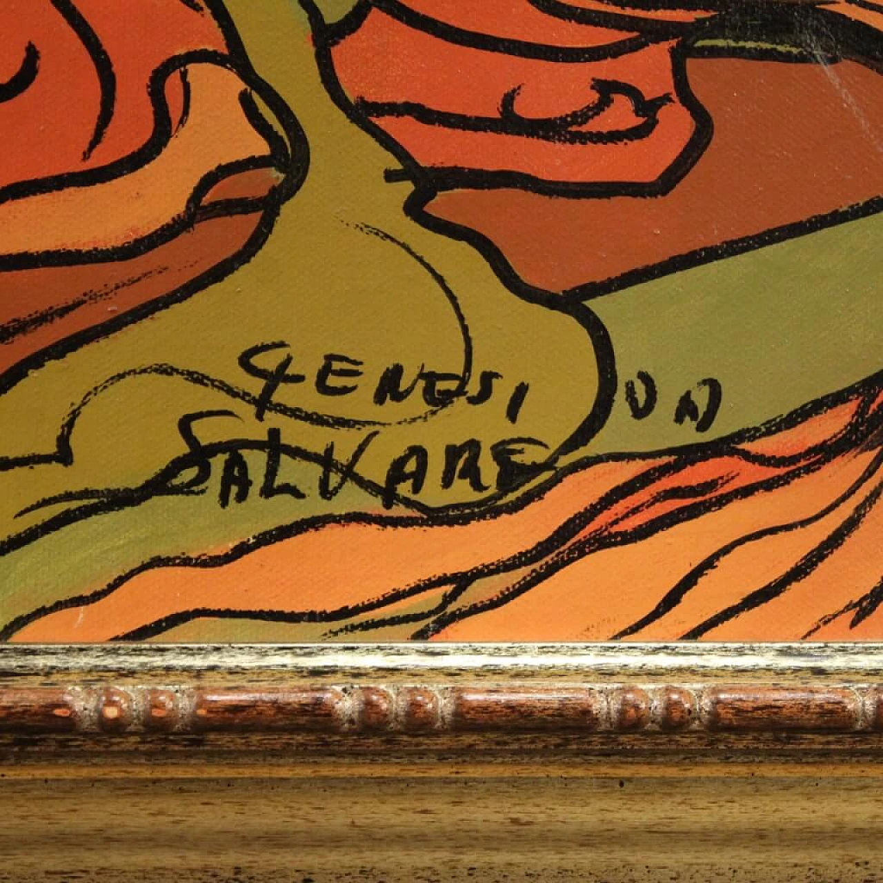 Genesi da salvare, tecnica mista su tela, anni '80 8