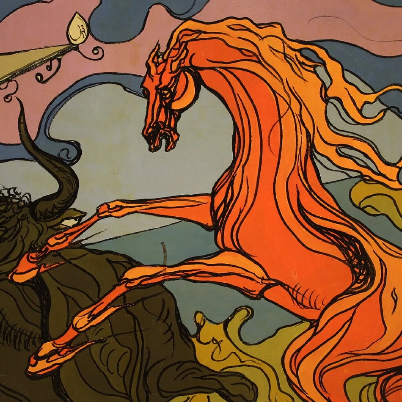 Genesi da salvare, tecnica mista su tela, anni '80 13