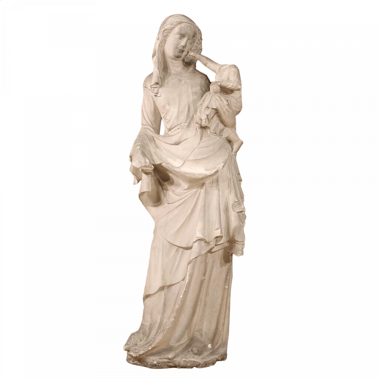 Madonna con il Bambino, scultura in gesso, primi '900 13