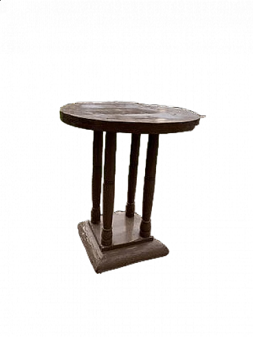 Tavolino rotondo in legno, anni '30