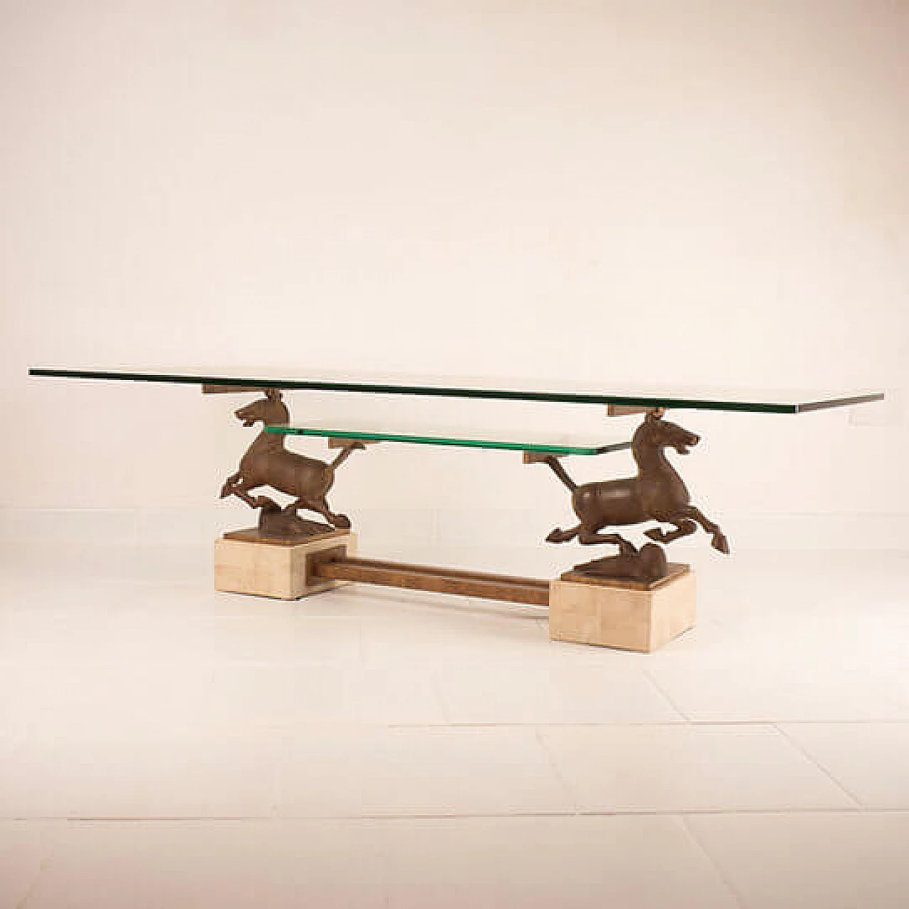 Gansu Flying Horse coffee table for Maison Charles, 1970s 6