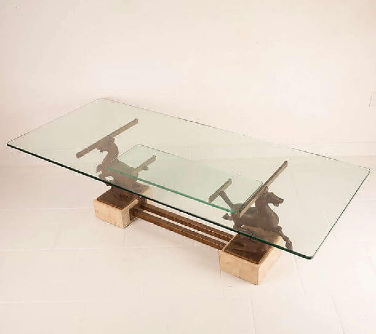 Gansu Flying Horse coffee table for Maison Charles, 1970s 7