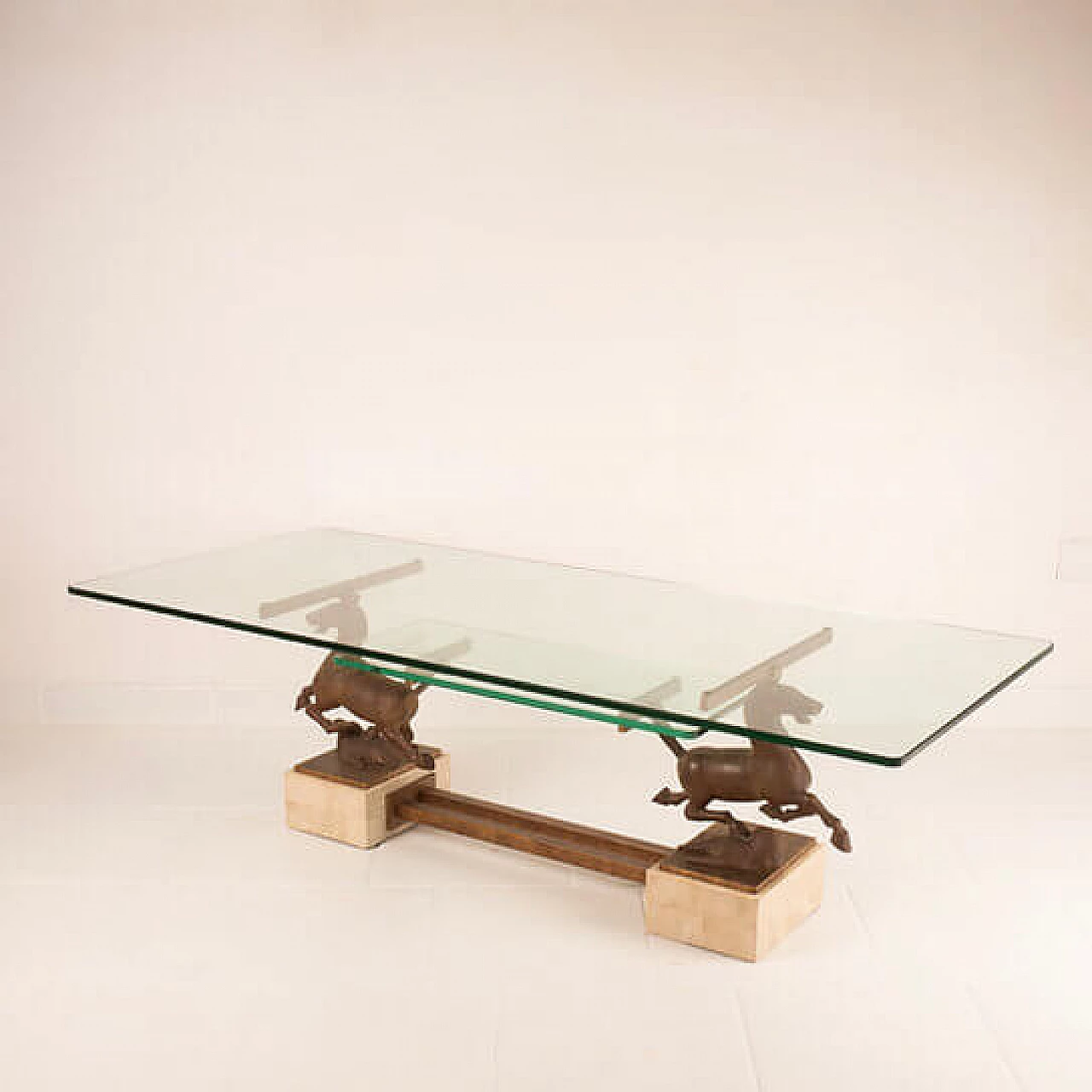 Gansu Flying Horse coffee table for Maison Charles, 1970s 9