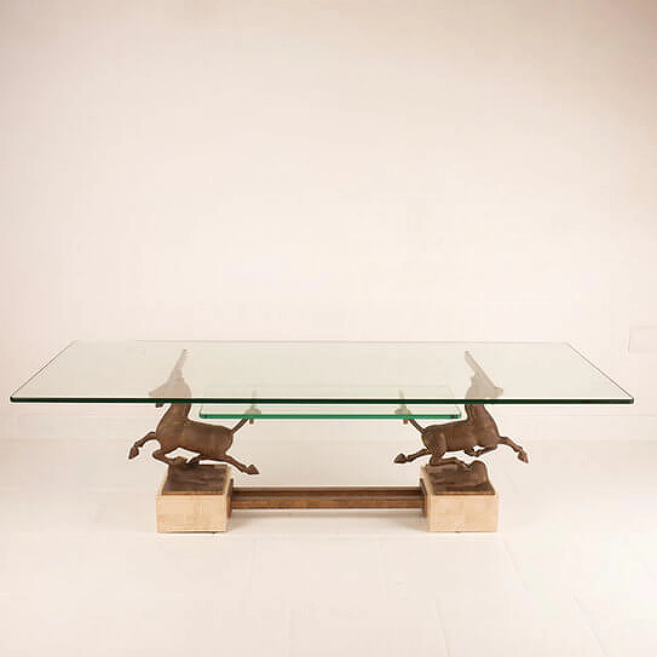 Gansu Flying Horse coffee table for Maison Charles, 1970s 10