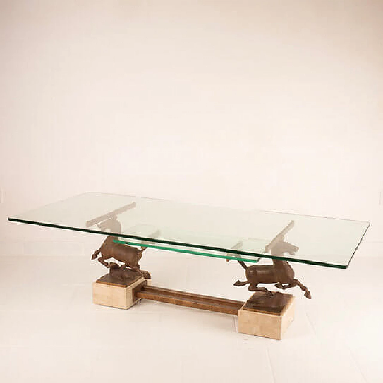 Gansu Flying Horse coffee table for Maison Charles, 1970s 11