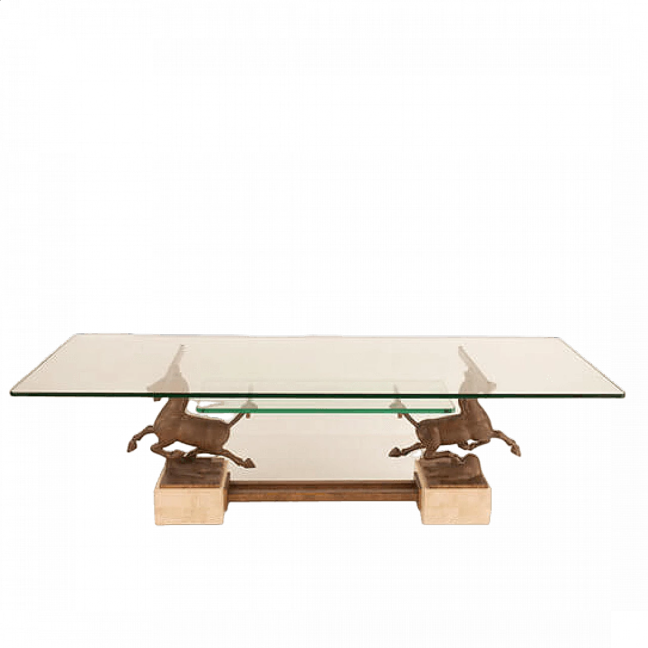 Gansu Flying Horse coffee table for Maison Charles, 1970s 12