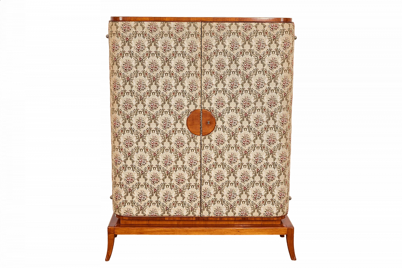Cherry wood, rosewood and fabric wardrobe attributed to Josef Frank, 1930s 19