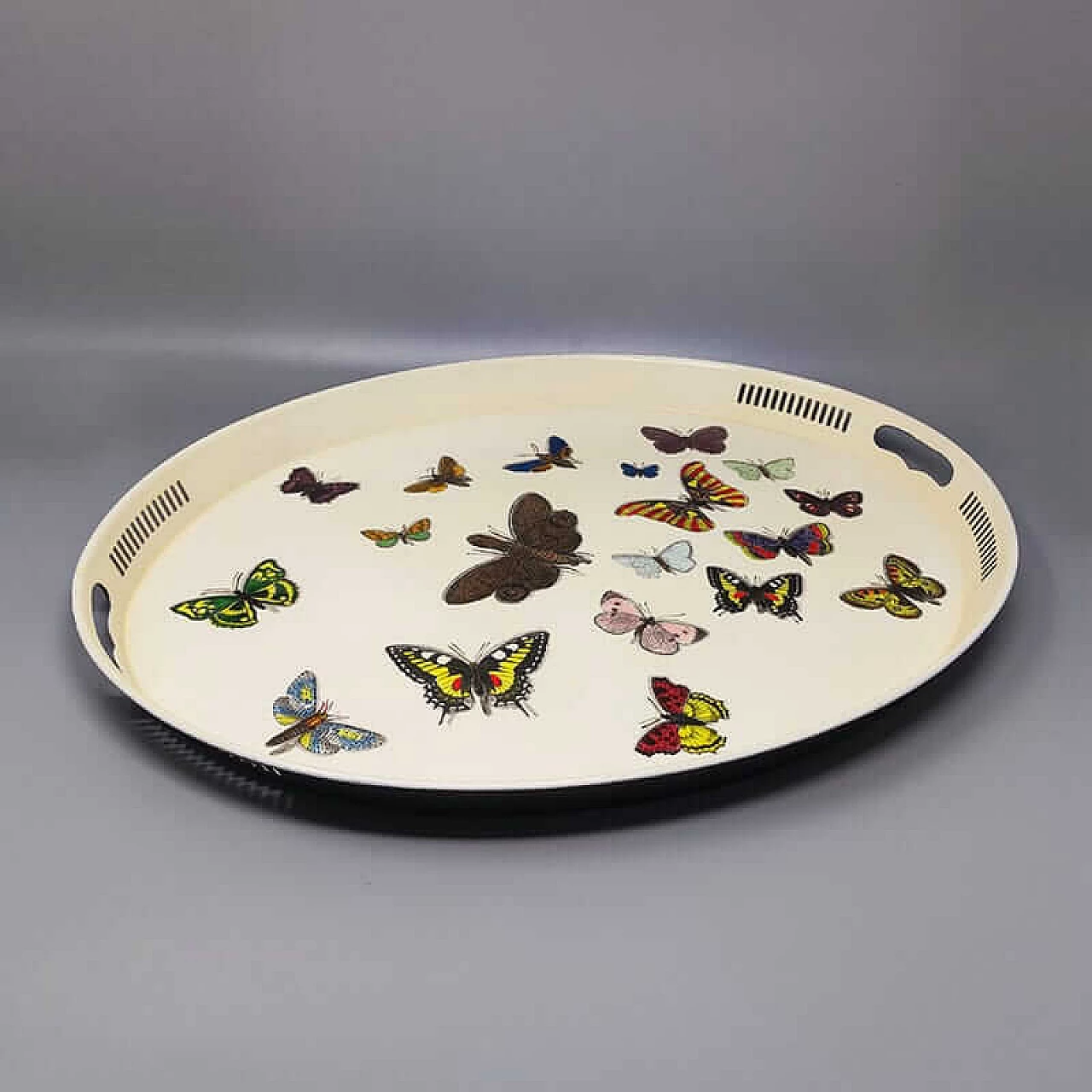 Oval metal tray by Piero Fornasetti, 1970s 3