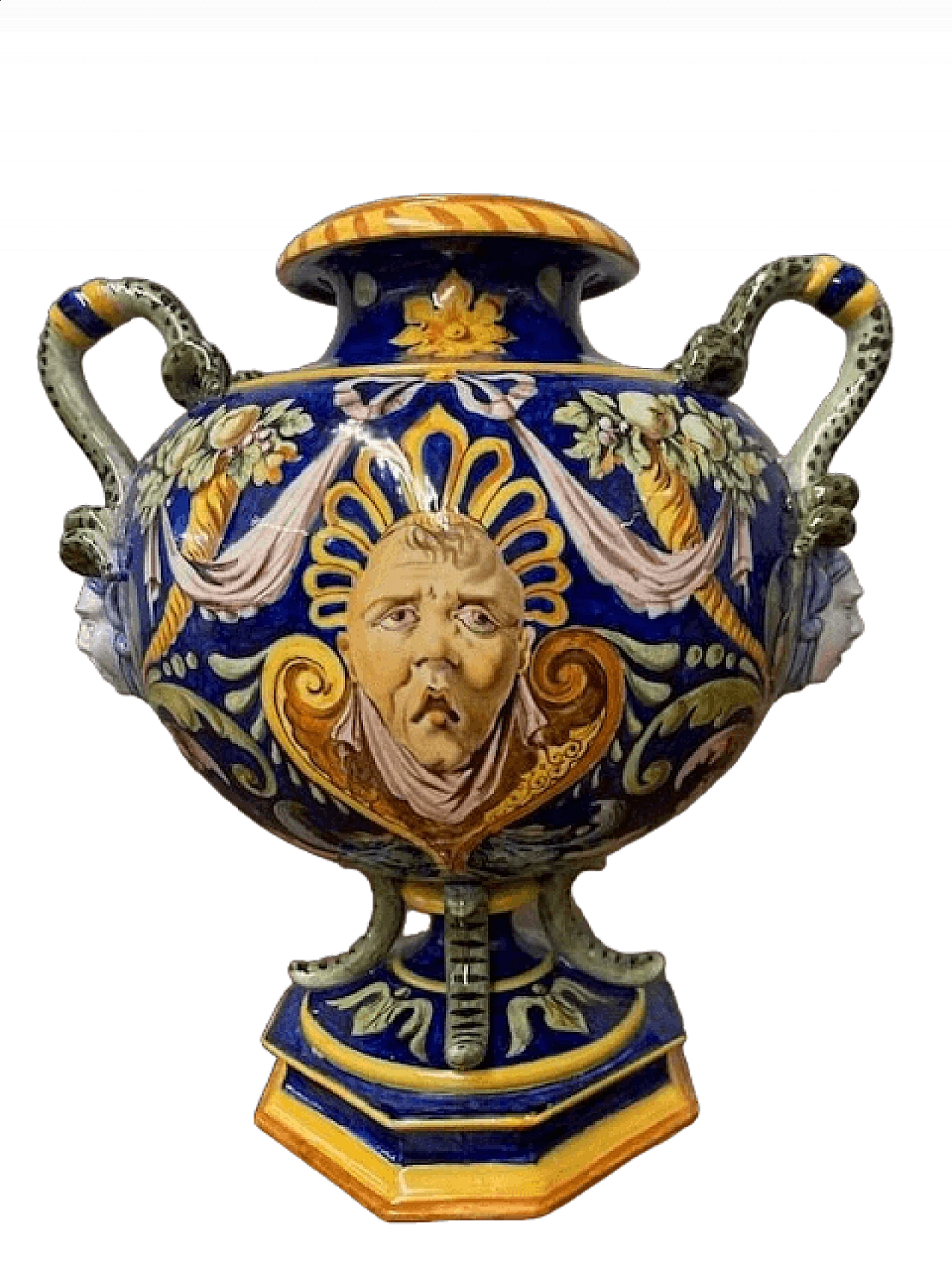 Majolica vase by Ginori, mid-19th century 14