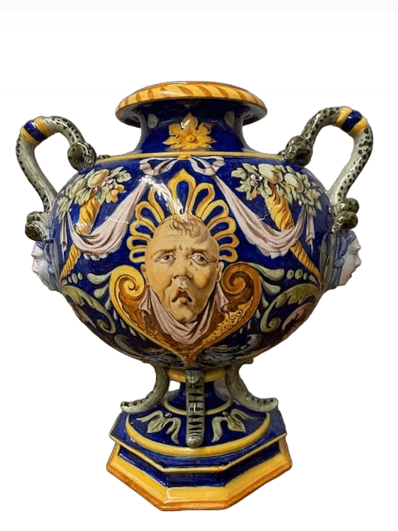 Vaso in maiolica di Ginori, metà '800 14