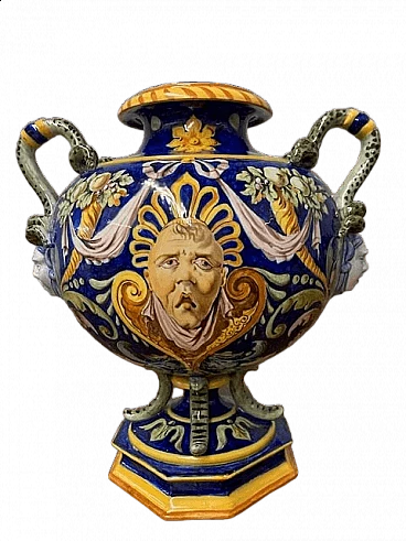 Majolica vase by Ginori, mid-19th century