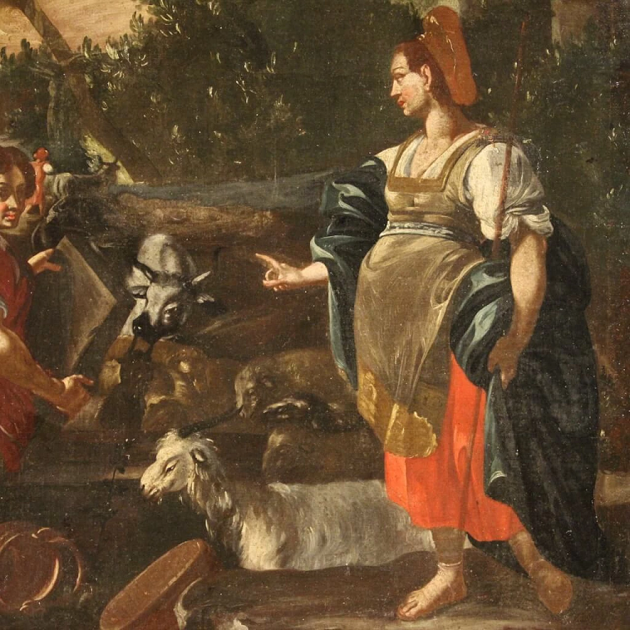 Rachel and Jacob at the well, oil on canvas, 18th century 11