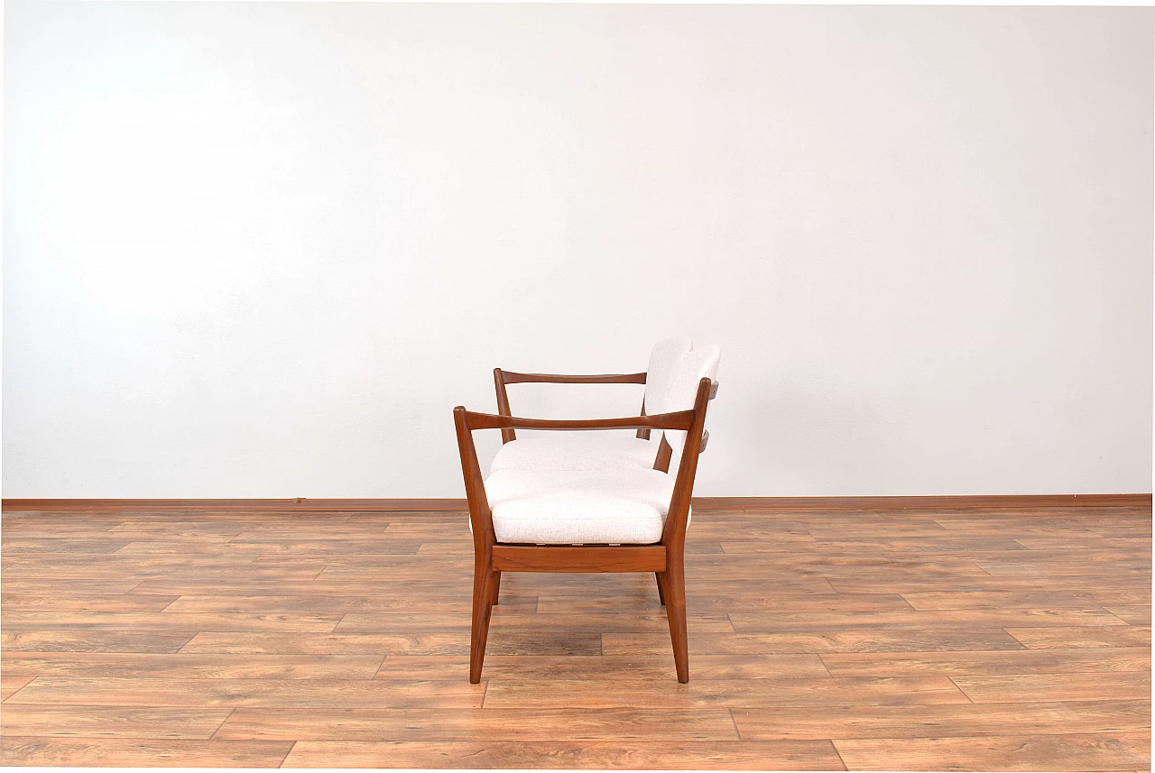 Norwegian Kaminstolen teak sofa by Fredrik A. Kayser and Adolf Relling for Arnestad Bruk, 1950s 5