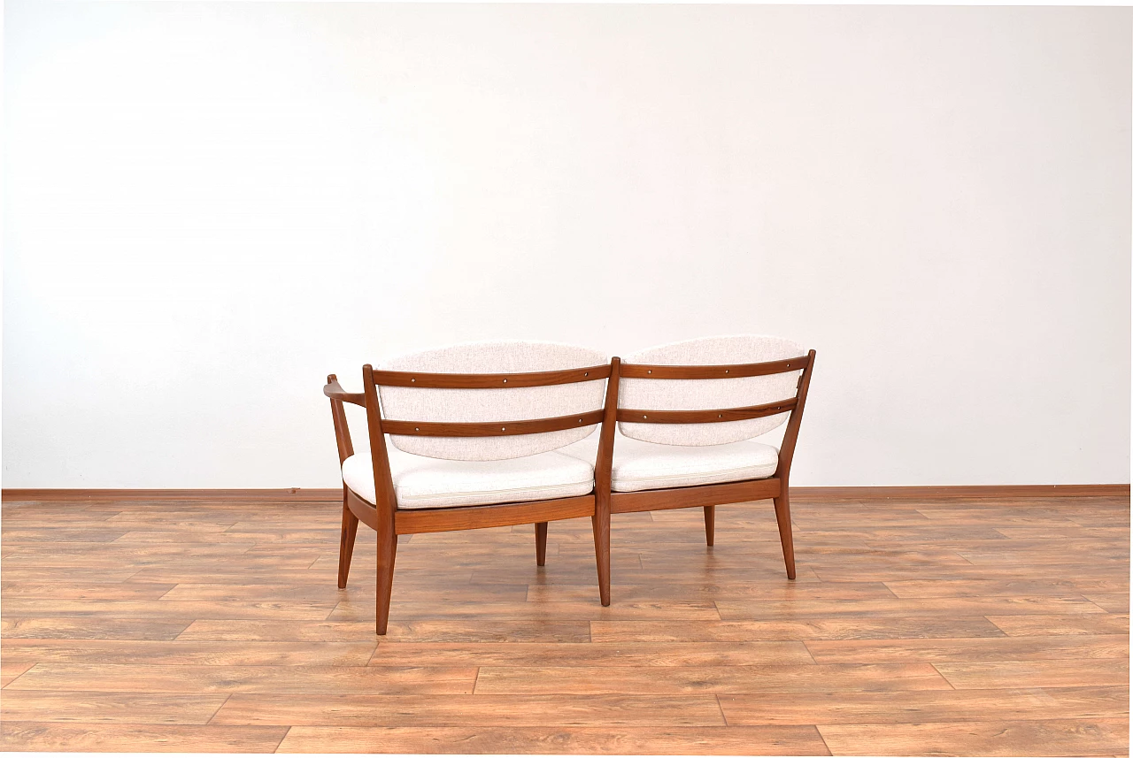 Norwegian Kaminstolen teak sofa by Fredrik A. Kayser and Adolf Relling for Arnestad Bruk, 1950s 6