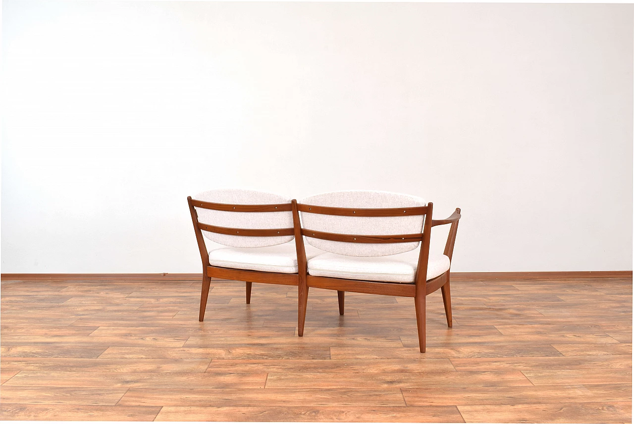 Norwegian Kaminstolen teak sofa by Fredrik A. Kayser and Adolf Relling for Arnestad Bruk, 1950s 7