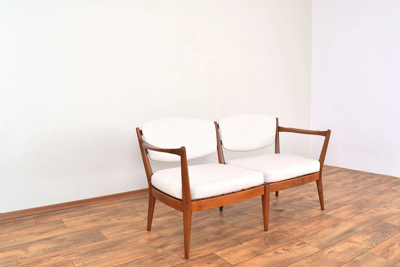 Norwegian Kaminstolen teak sofa by Fredrik A. Kayser and Adolf Relling for Arnestad Bruk, 1950s 8