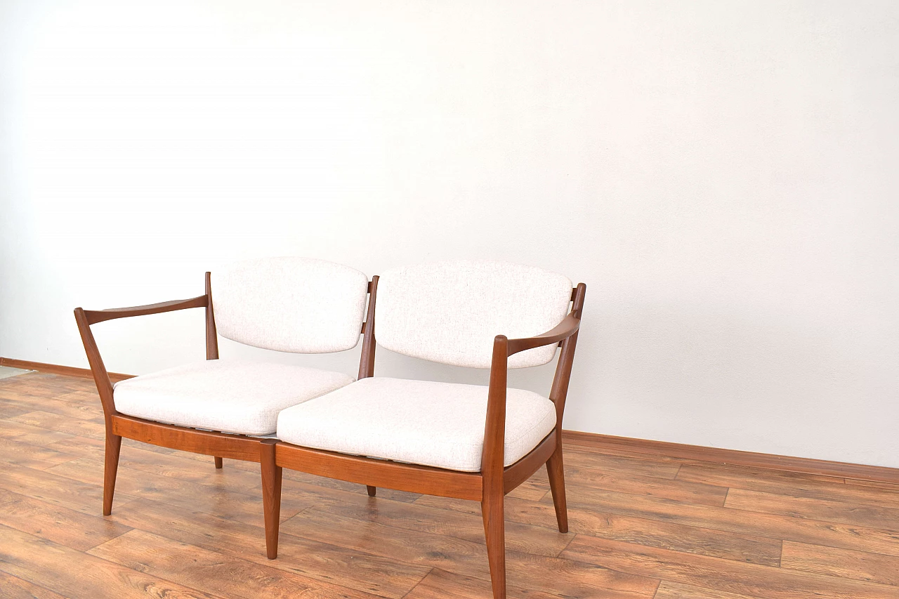 Norwegian Kaminstolen teak sofa by Fredrik A. Kayser and Adolf Relling for Arnestad Bruk, 1950s 9