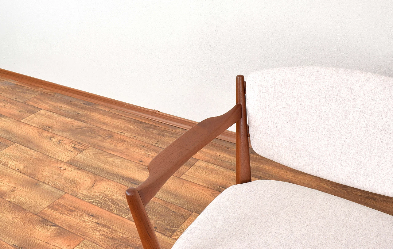 Norwegian Kaminstolen teak sofa by Fredrik A. Kayser and Adolf Relling for Arnestad Bruk, 1950s 10