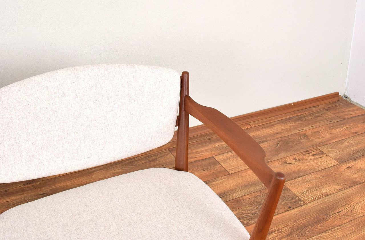 Norwegian Kaminstolen teak sofa by Fredrik A. Kayser and Adolf Relling for Arnestad Bruk, 1950s 11