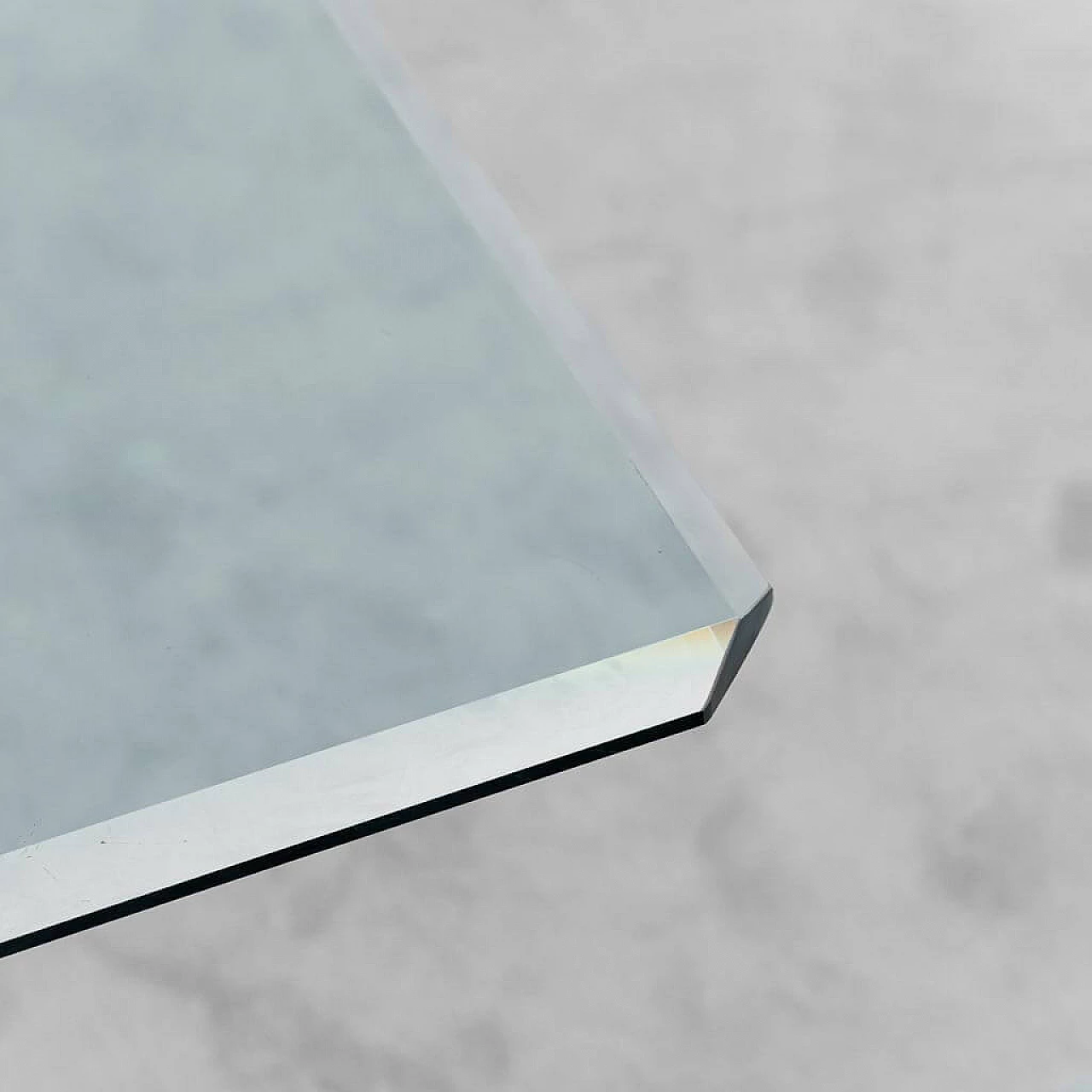 Wood and shaped glass table, 1980s 3