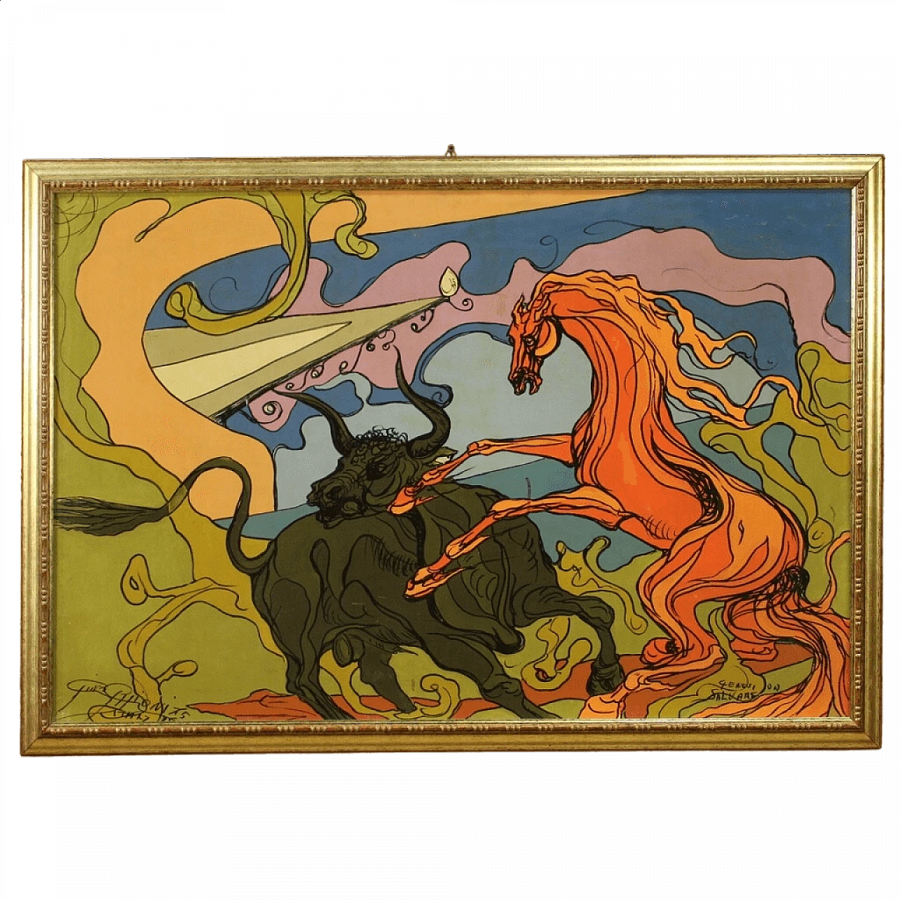 Genesi da salvare, tecnica mista su tela, anni '80 16