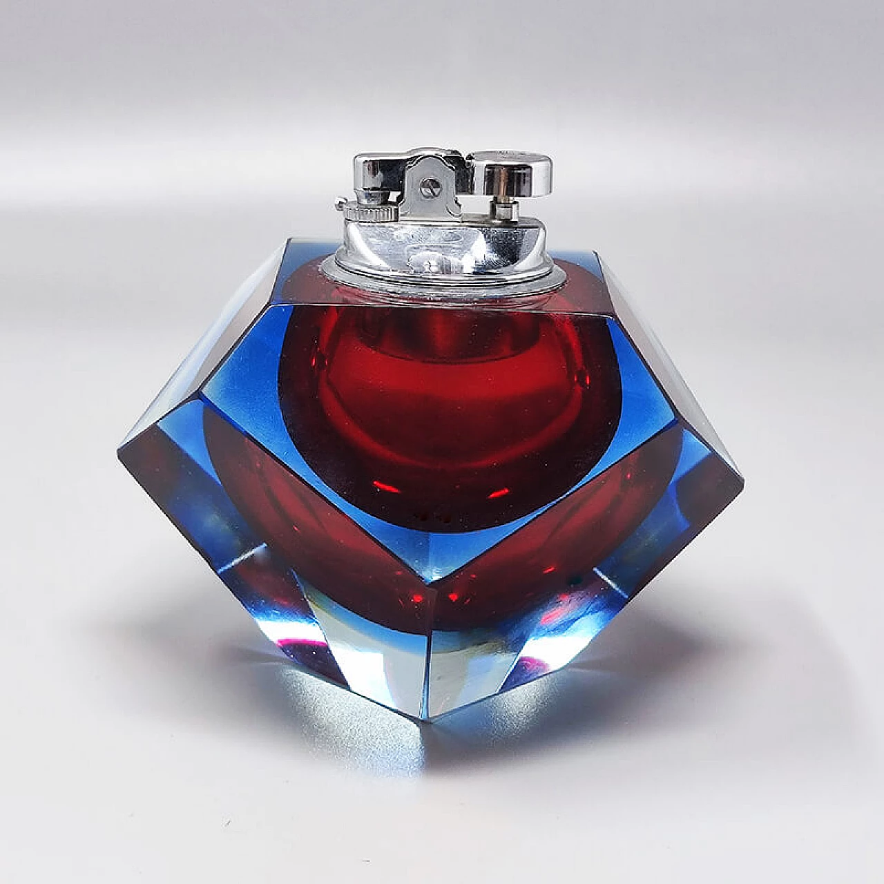 Submerged Murano glass table lighter by Flavio Poli for Seguso, 1960s 2