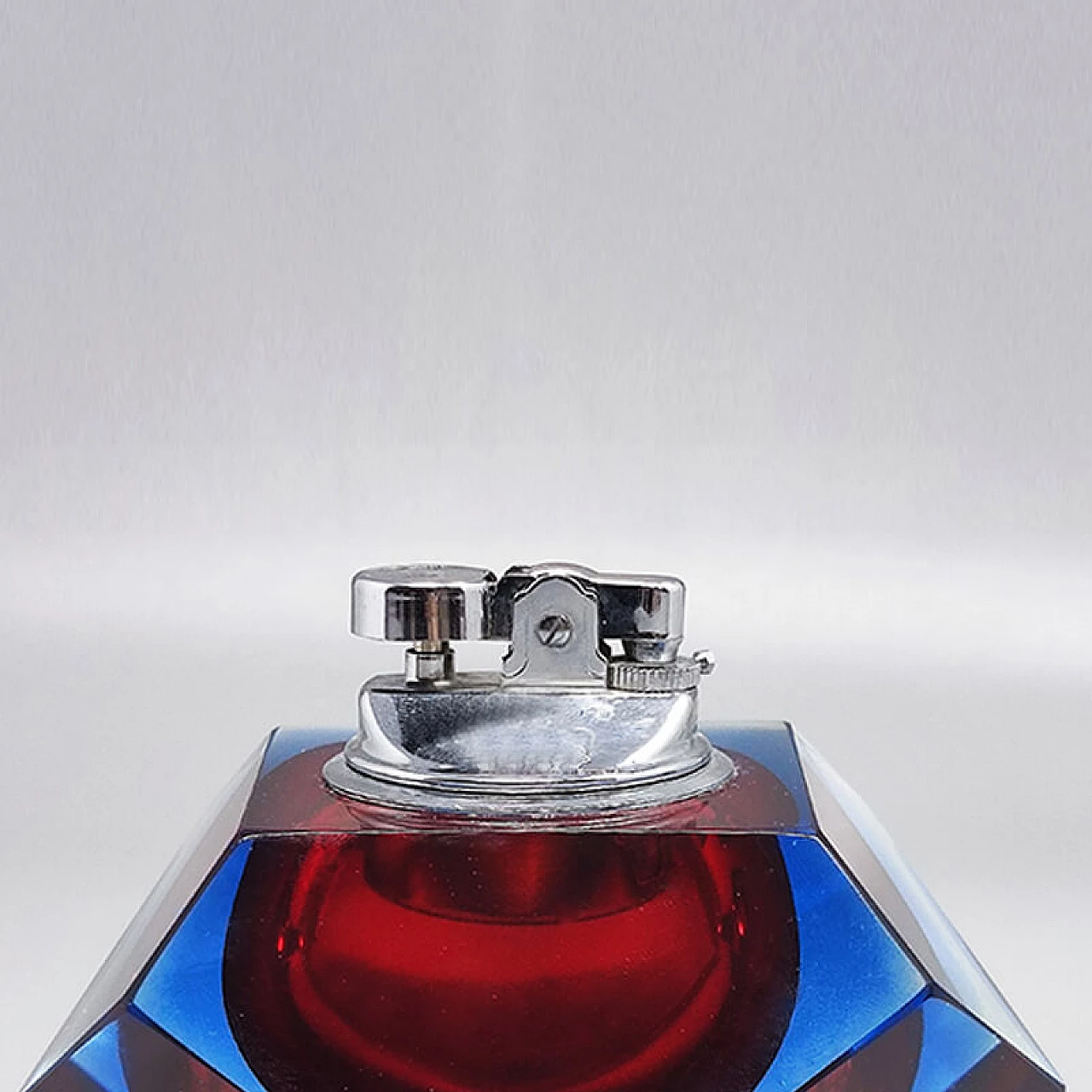 Submerged Murano glass table lighter by Flavio Poli for Seguso, 1960s 4
