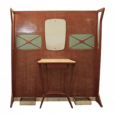 Entrance furniture with console, umbrella stands and mirror, 1950s