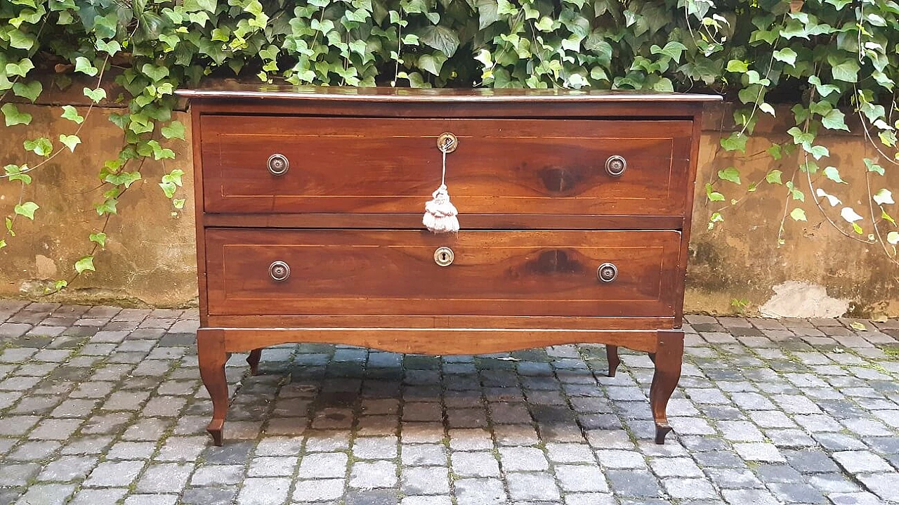 Louis XV threaded walnut dresser with two drawers, 18th century 10