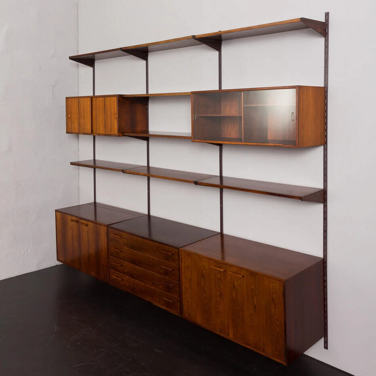 Modular rosewood bookcase with five cabinets by Kai Kristiansen for FM Mobler, 1960s 10