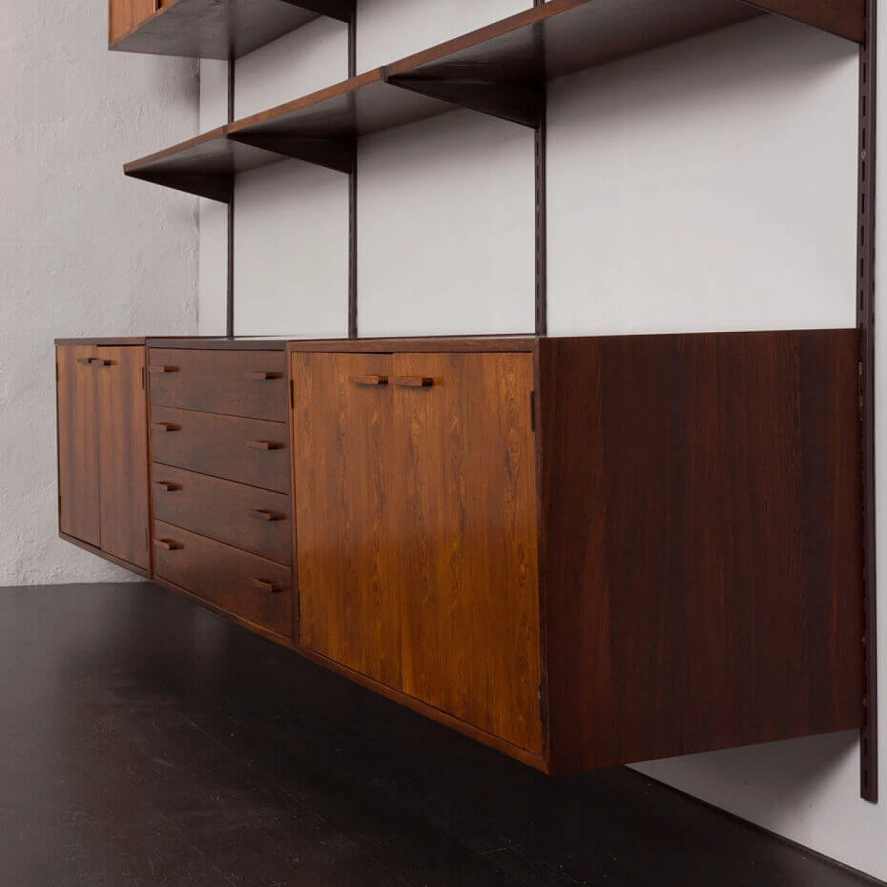 Modular rosewood bookcase with five cabinets by Kai Kristiansen for FM Mobler, 1960s 12