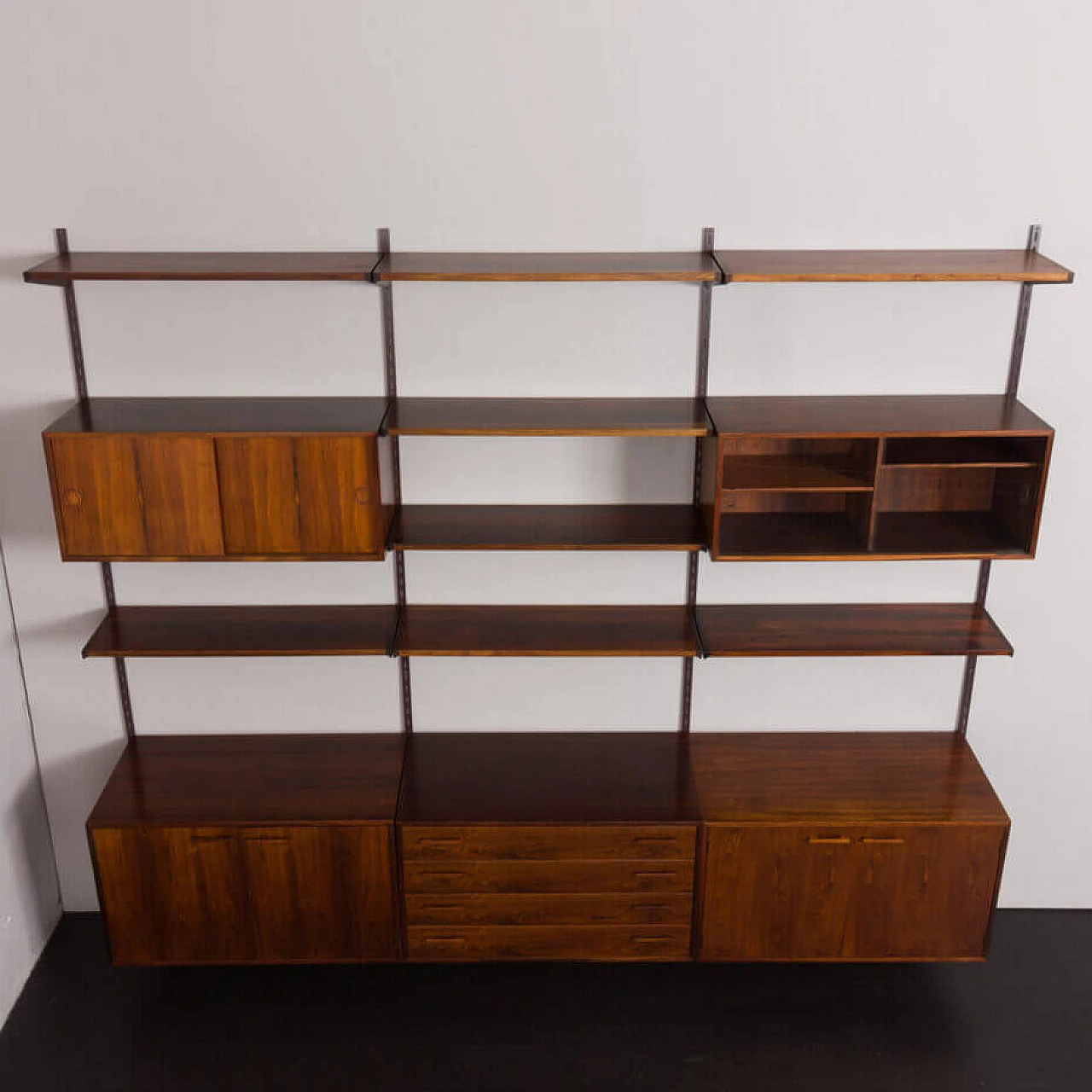 Modular rosewood bookcase with five cabinets by Kai Kristiansen for FM Mobler, 1960s 13