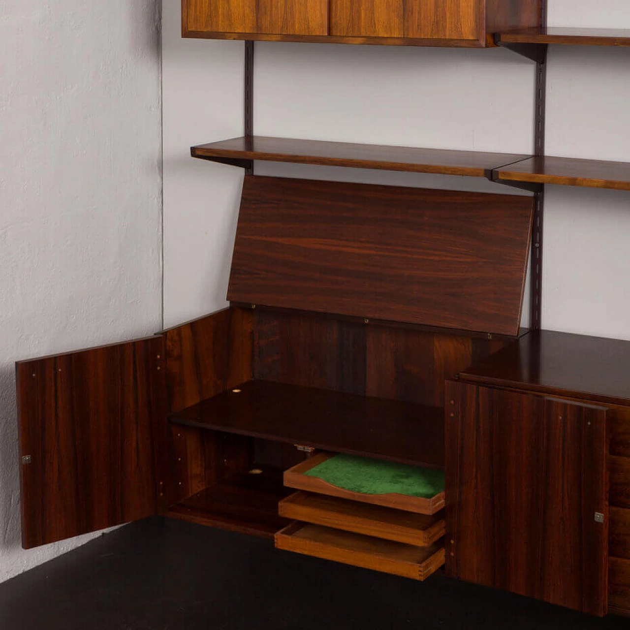 Modular rosewood bookcase with five cabinets by Kai Kristiansen for FM Mobler, 1960s 23