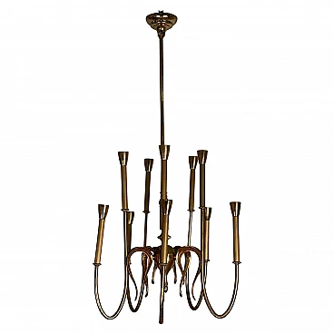 Chandelier in the style of Guglielmo Ulrich of F.I.L.C., 1950s