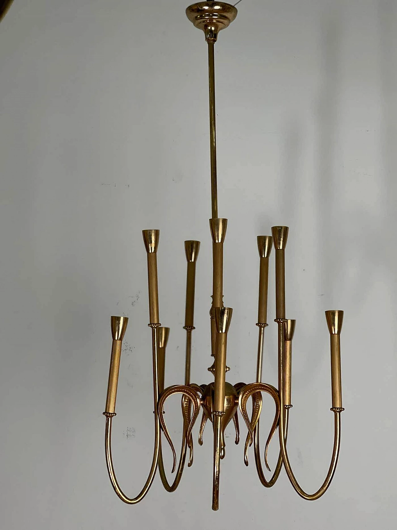 Chandelier in the style of Guglielmo Ulrich of F.I.L.C., 1950s 2
