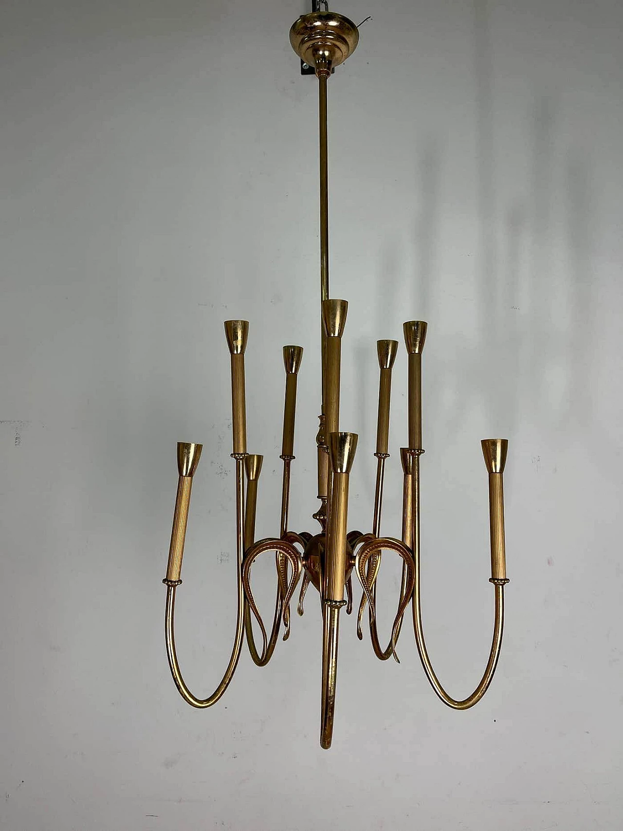 Chandelier in the style of Guglielmo Ulrich of F.I.L.C., 1950s 8