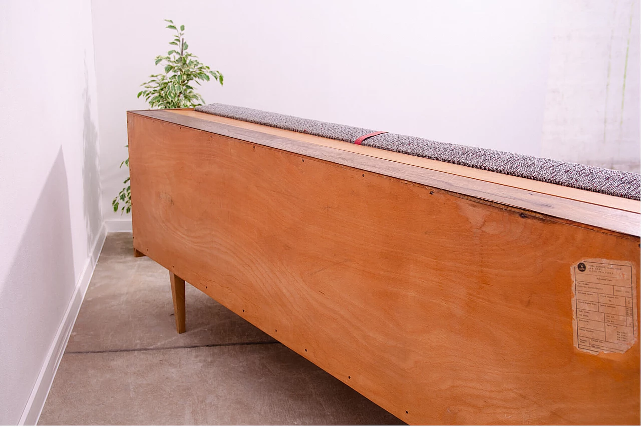 Ash veneered wood and fabric sofa bed by Tatra Nábytok, 1970s 21